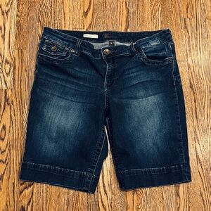 Kut From The Kloth Shorts 14 Womens Regular Size Blue Denim Natalie Bermuda Dark